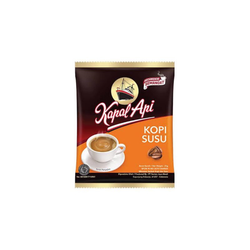 

kapal api susu 1 renceng isi 10 sachet 31g