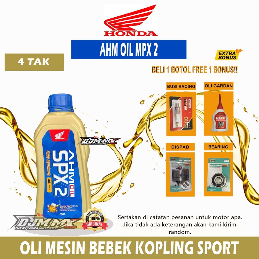 AHM OLI SPX 2  SPX 1 OLI MESIN MATIC  BEBEK 800ml 1,2 L