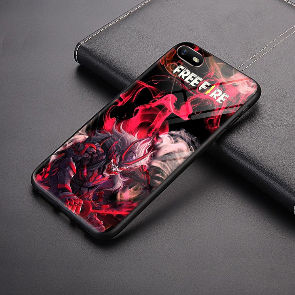 Casing Kaca Glossy OPPO A1K / REALME C2 - [FREE FIRE] - Softcase Kaca - Pelindung Hp - Case - Casing