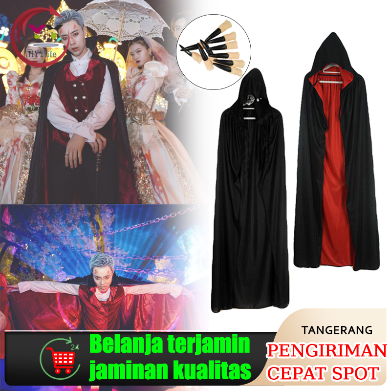 140CM Jubah cosplay halloween dracula / vampire / death / witch / costume cosplay