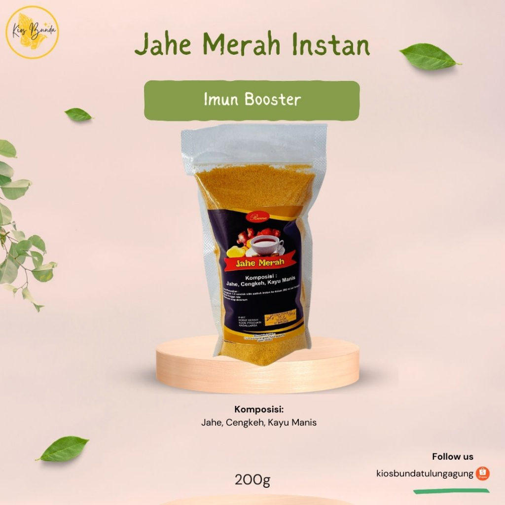 

Jahe Merah Instan / Jamu Tradisonal Imun Booster Praktis 200g