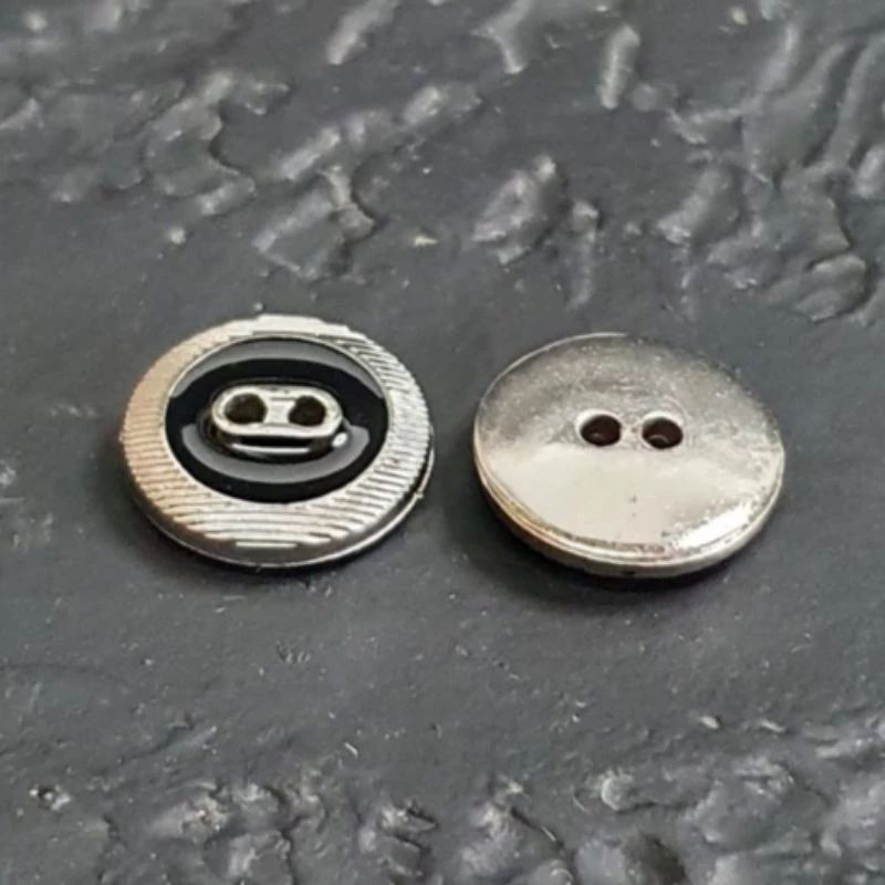 100 Pcs Kancing Baju Manset Hitam Silver Bening Rose Gold / Kancing mata Mewah