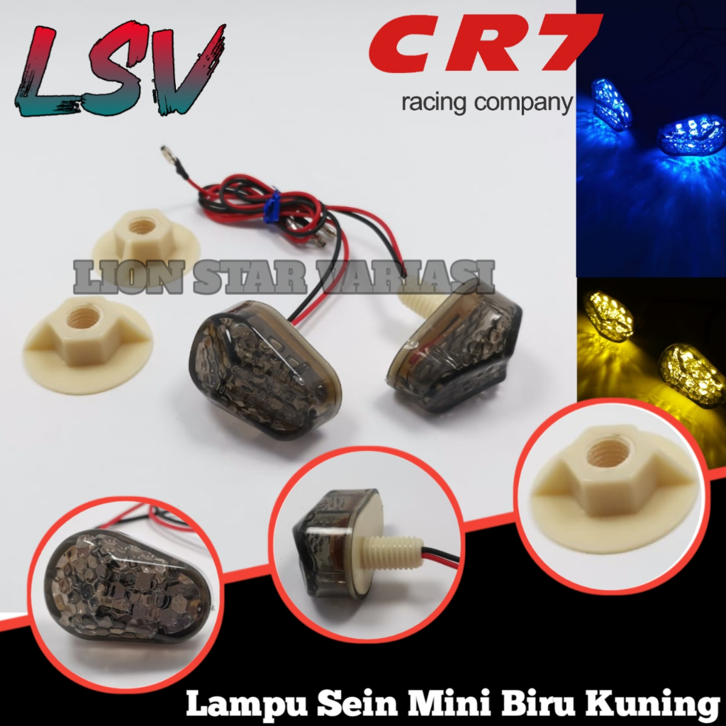 Lampu Sein Tempel Mini LED Fearing fairing Oval Mini Lampu Sein LED Mini Oval Universal