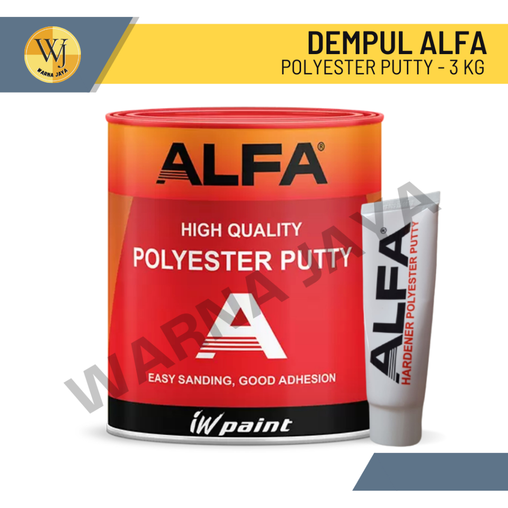 Dempul Alfa Merah 3 Kg / Dempul Polyester Putty Besi Kayu Mobil 3Kg