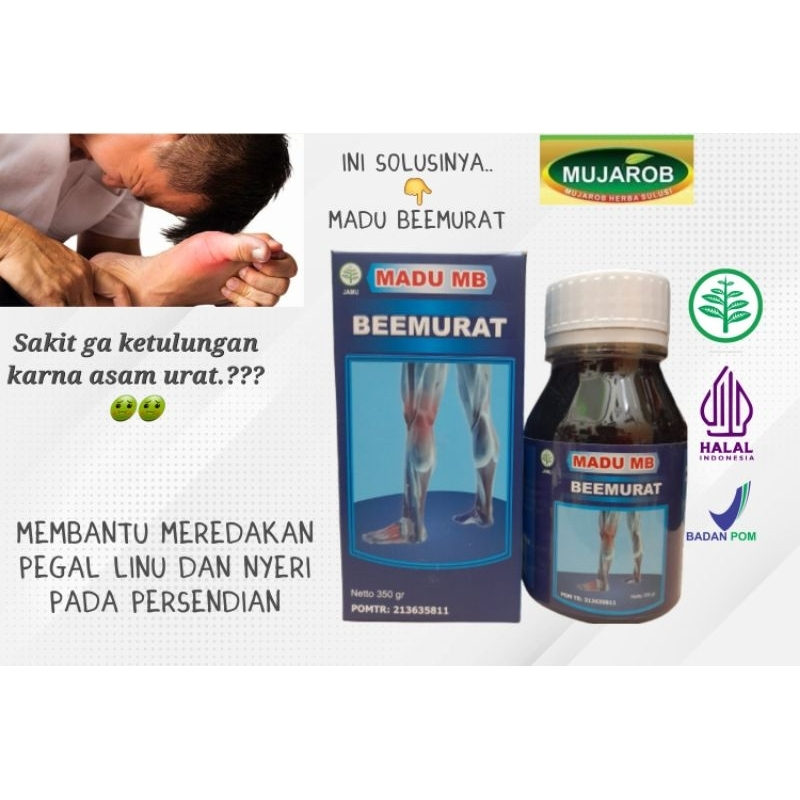 

Besmurat original asli Madu Asam Urat, Madu Pegal Linu, Madu Nyeri Sendi, Herbal isi 350 gram