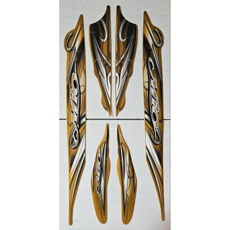 Sticker / Striping / Lis body motor Yamaha Mio 2010 emas / gold ORIGINAL