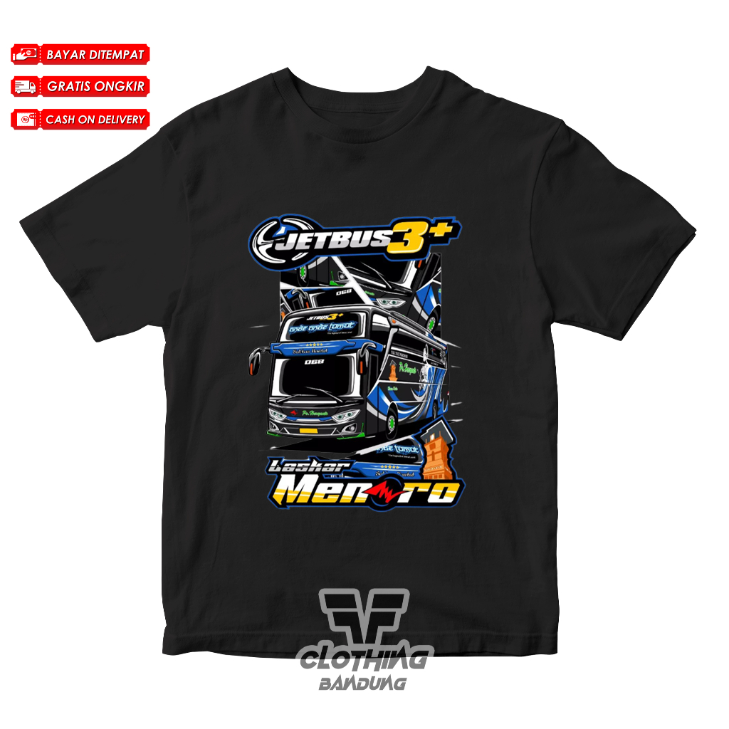 kaos bus mania jetbus 3 bus telolet kaos anak free sablon nama