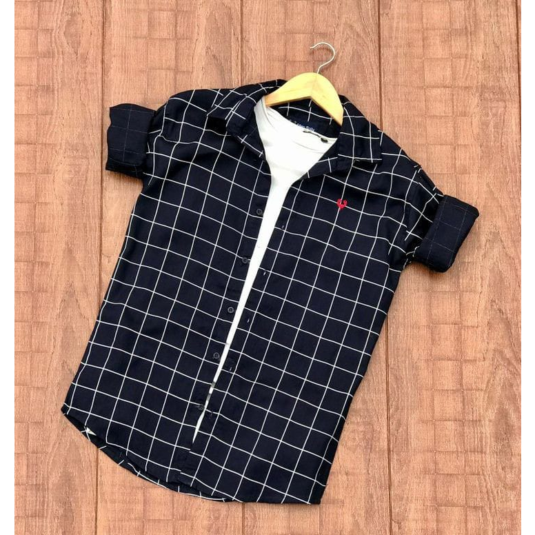 Hem Pria Kemeja Flanel Pria Lengan Pendek Kemeja Flanel Lengan Pendek Kemeja Pria Lengan Pendek Kame