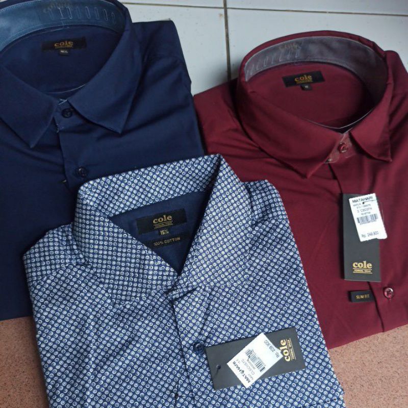 kemeja Cole Slimfit Lengan pendek