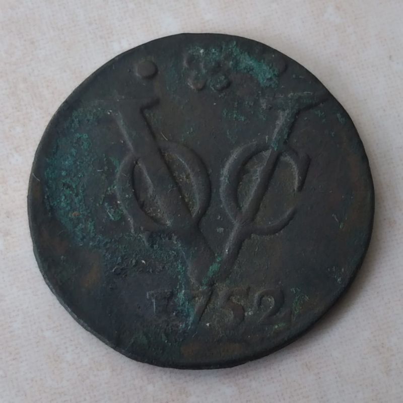 Koin Kuno VOC 1752 Holland 1 Doit - HL52