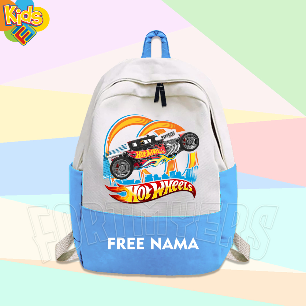 TAS RANSEL ANAK TAS SEKOLAH ANAK HOT WHEELS HOTWHEELS FREE CETAK NAMA