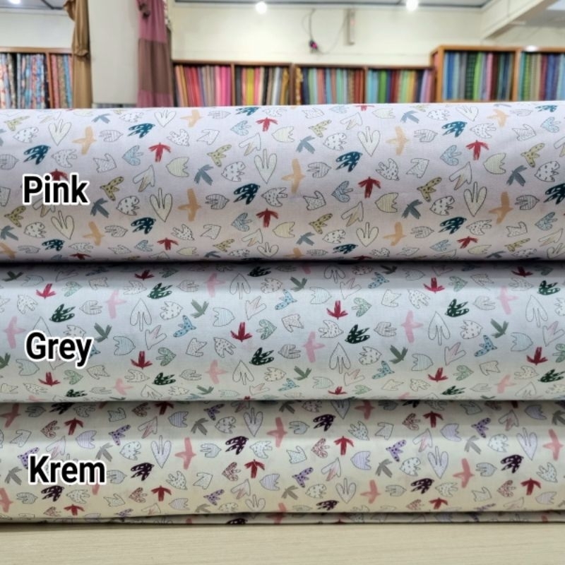 Kain Katun Jepang Tokai motif Love (Harga per 0,5m)