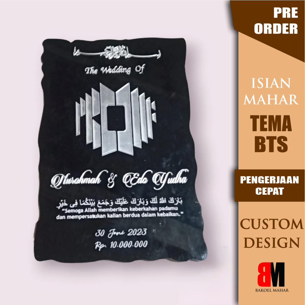 MAHAR ORNAMEN BTS TERBARU AKRILIK WARNA CUSTOM