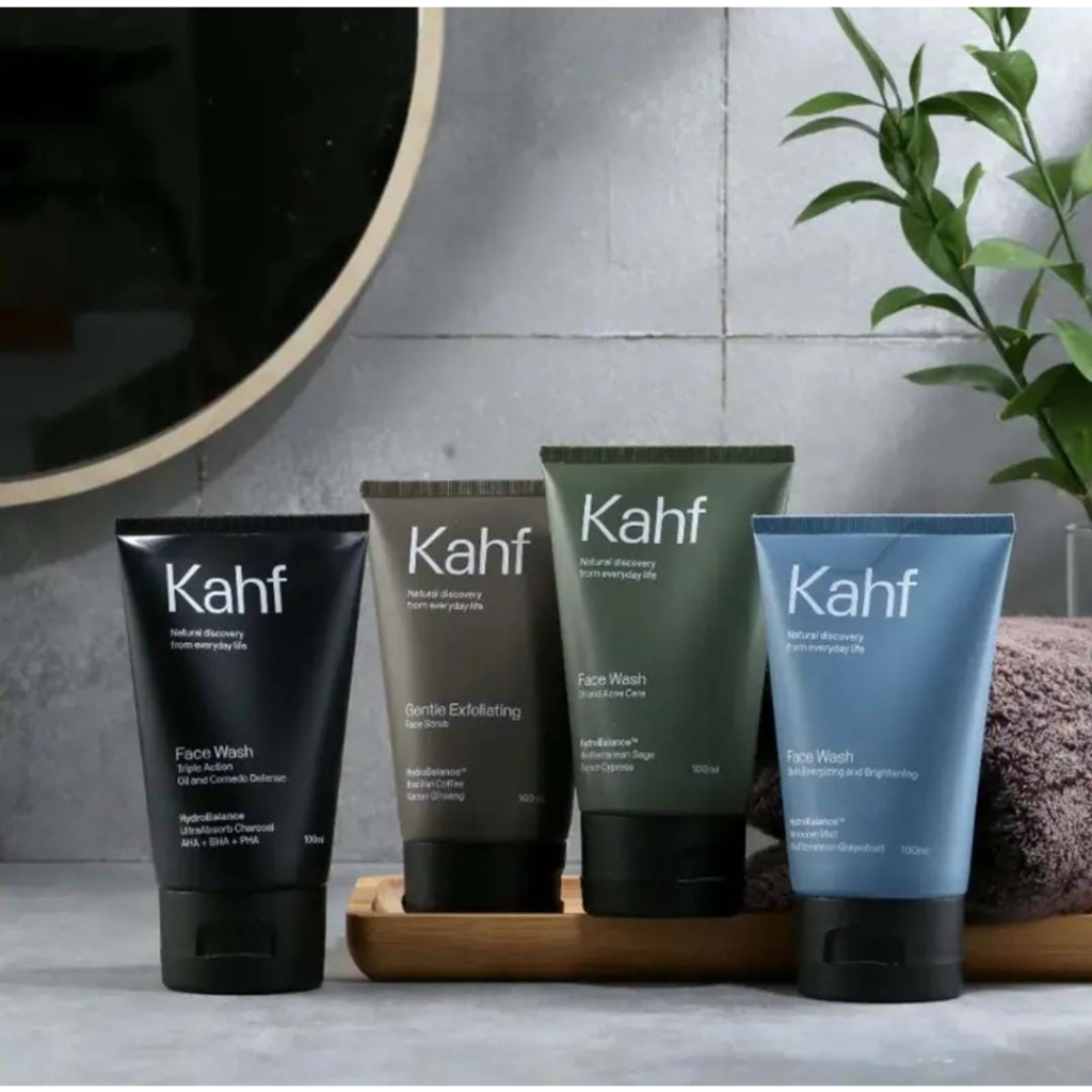 [FREE GIFT] KAHF Men Facial Wash & Face Scrub 100 ml / KAHF Triple Protection Sunscreen Moisturizer