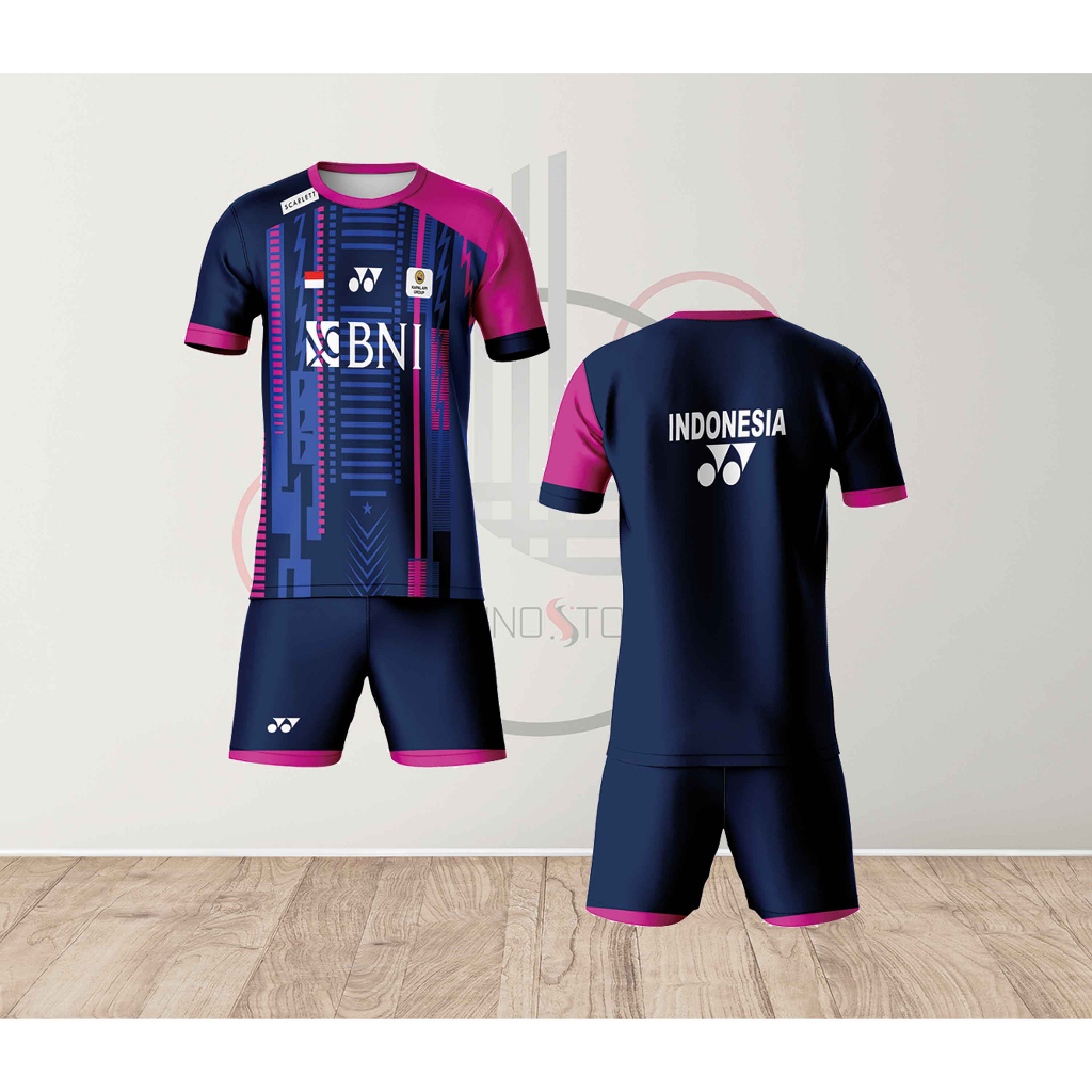 Kaos JERSEY BADMINTON INDONESIA ALL ENGLAND Dewasa full Printing - The Luminos -
