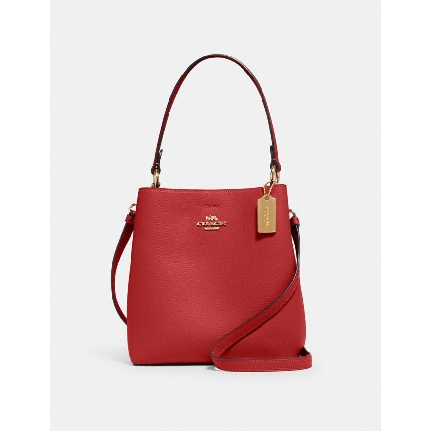 TAS COACH 1011 SMALL TOWN BUCKET BAG COACH RED