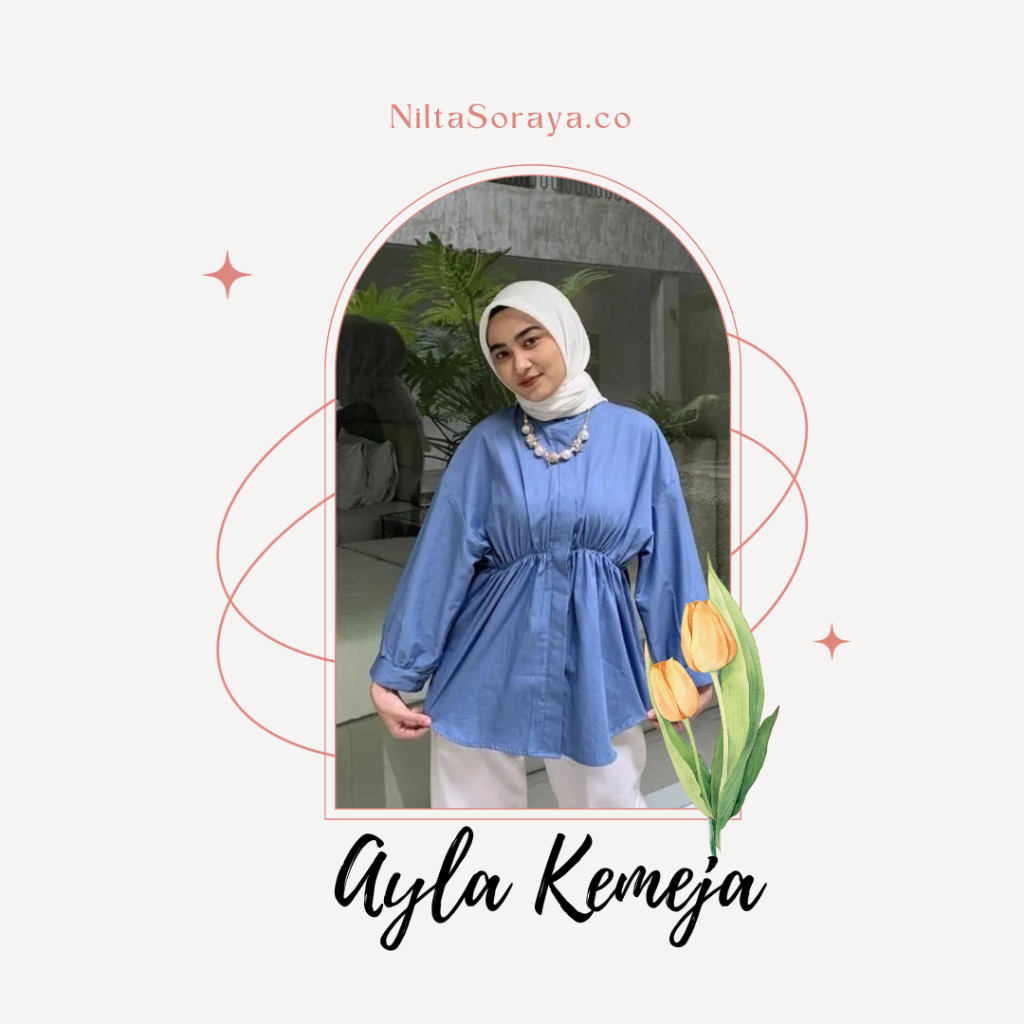 Kemeja Wanita ALYA SHIRT - Kemeja Kerut Depan