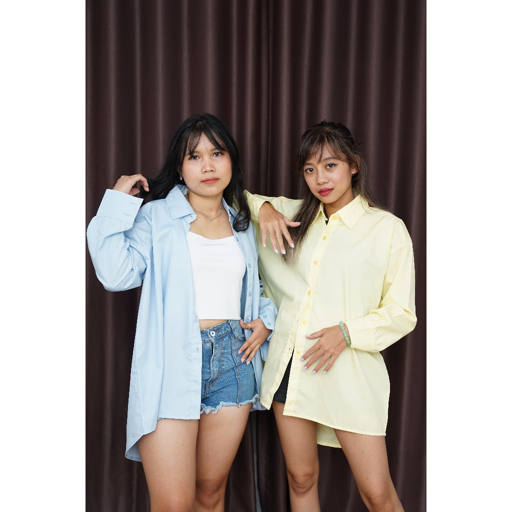 Ariana Shirt (Kemeja Oversized wanita) Kemeja Wanita Kuning
