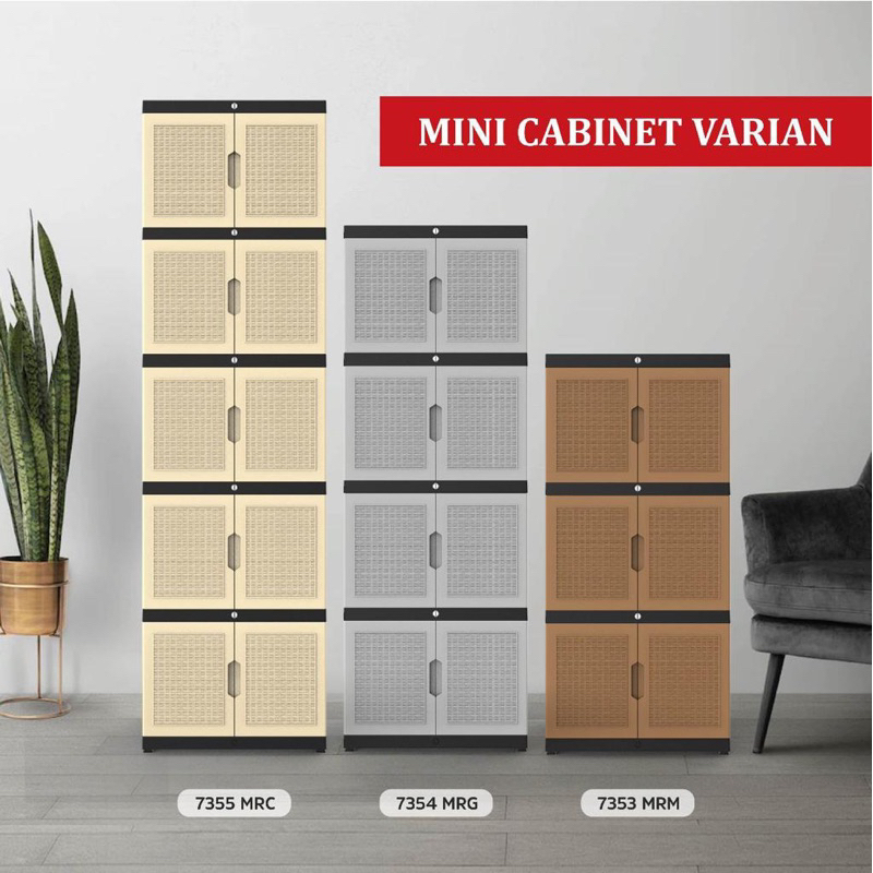 LEMARI PAKAIAN MINI CABINET NANDOS NAIBA LEMARI PAKAIAN MINI SUSUN FULL RAK