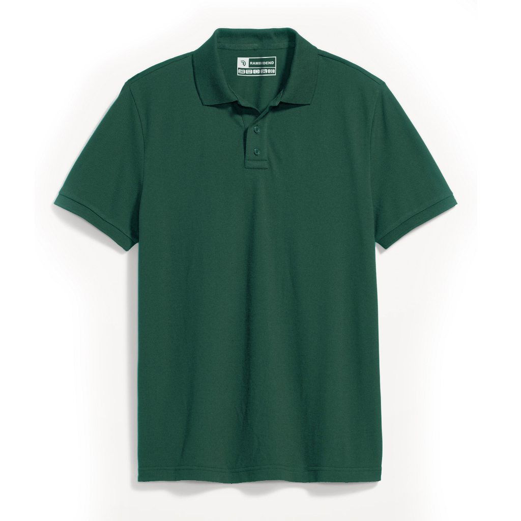 Rambidend - Polo Shirt polos Terkeren T-Shirt Baju Santai Baju Kerja Baju Kerah Brand Quality Hijau 