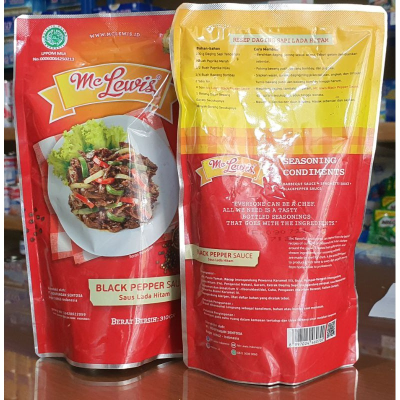 

Mc Lewis Black Pepper Sauce 1 Kg Termurah Free Bubble Wrap dan Dus Tebal
