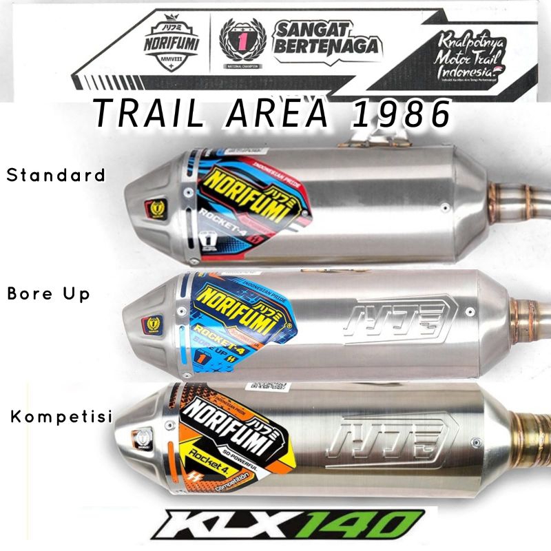 Norifumi Rocket 4 KLX 140 Build Up Kompetisi Bore Up Standard full stainless ORIGINAL