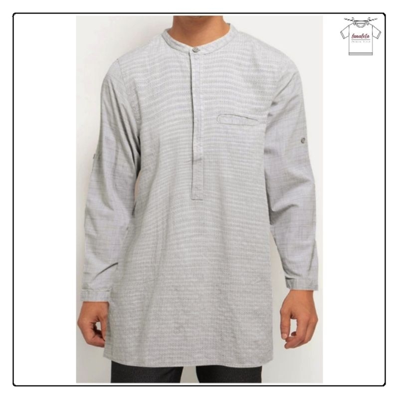 Kemeja Koko Kurta Pakistan CARDINAL Lengan Panjang Terbaru Reguler Fit Original C0633.J04