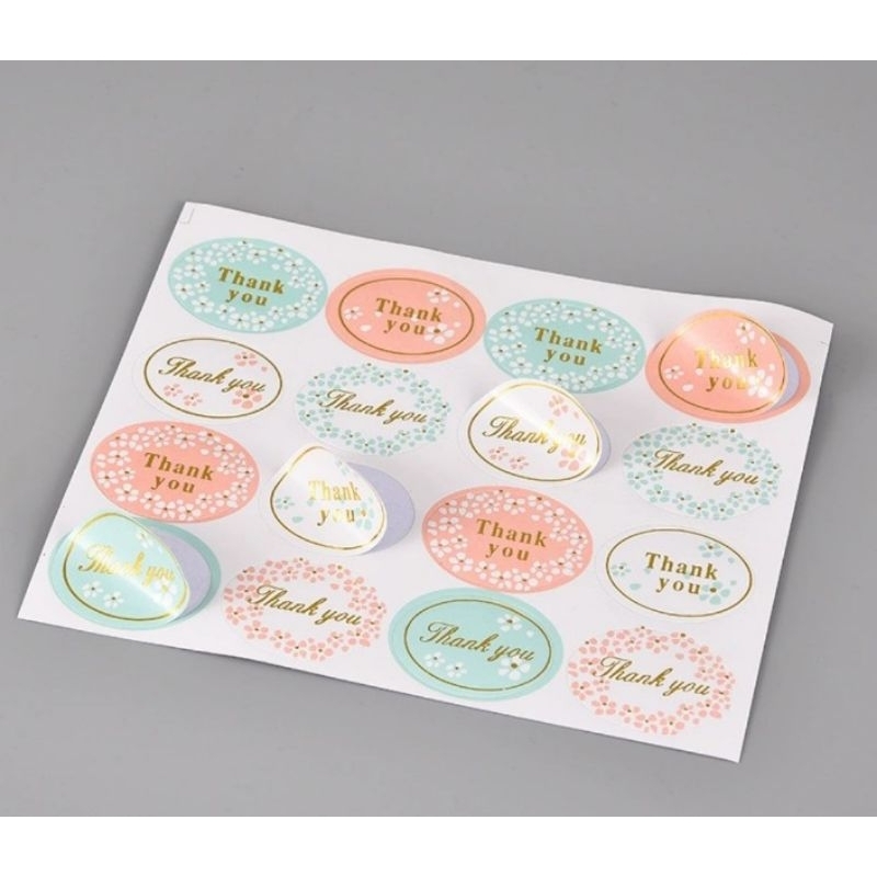 

1 lembar stiker Thank You Pastel Stiker Terima kasih stiker thank you 3cm stiker terima kasih 3cm