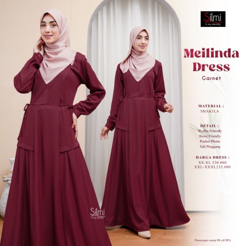 gamis silmi Melinda dress / gamis silmi / silmi / gamis katun polos / gamis modern / gamis kekinian