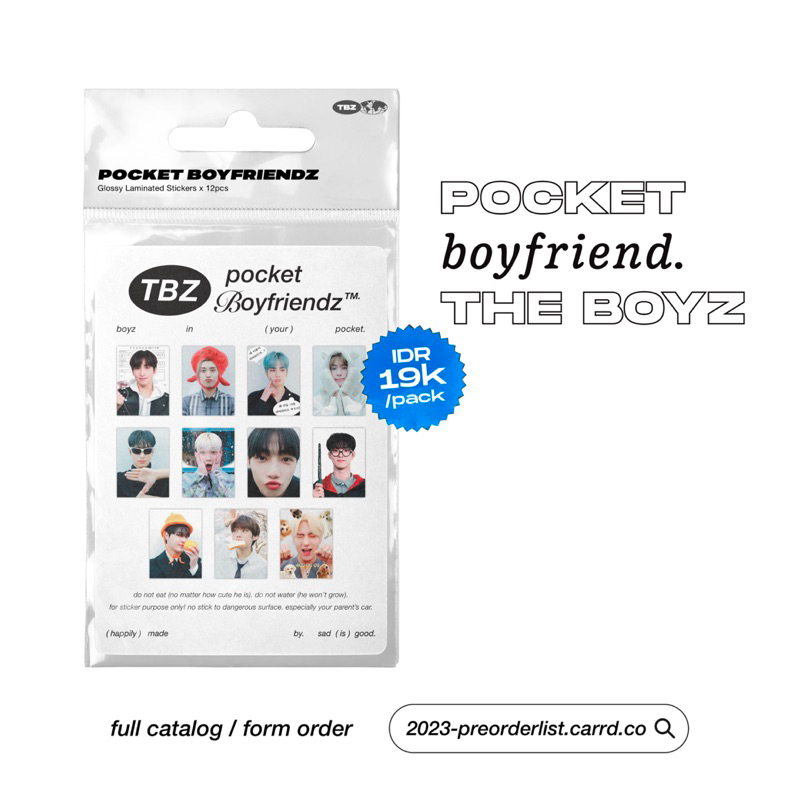 

the boyz pocket lover 2023 : sticker art prints postcard
