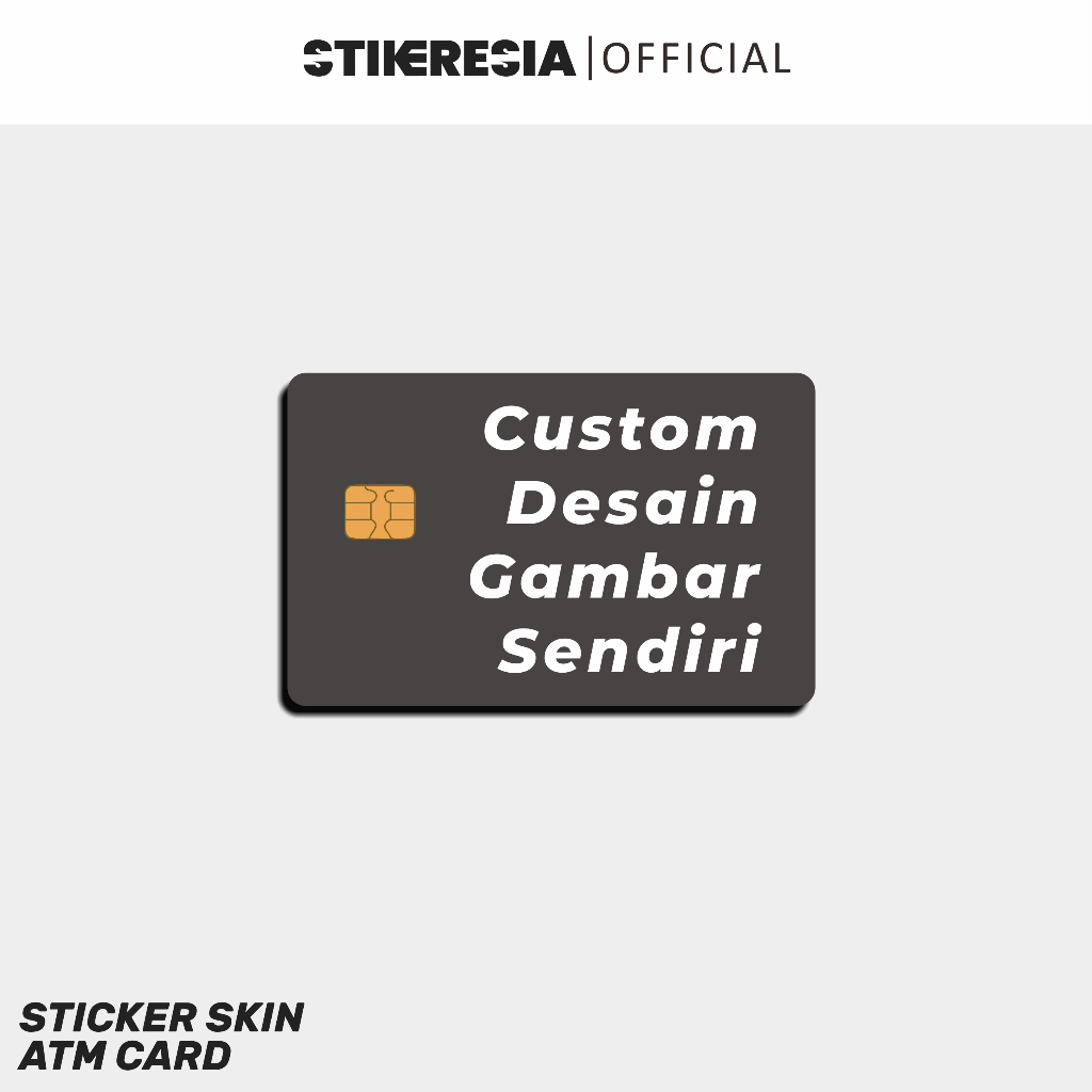 Stiker ATM Custom Stiker Kartu ATM Custom Emoney Flazz Etoll Vinyl - Desain Custom Gambar Sendiri