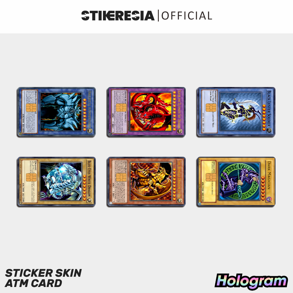 

Stiker ATM Yu Gi Oh Hologram - Stiker Kartu ATM Emoney Flazz Anime Hologram