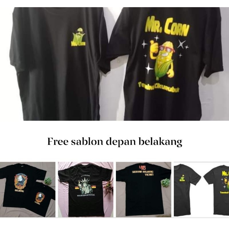 kaos combat Tc free sablon DTF desain sendiri suka2 depan belakang