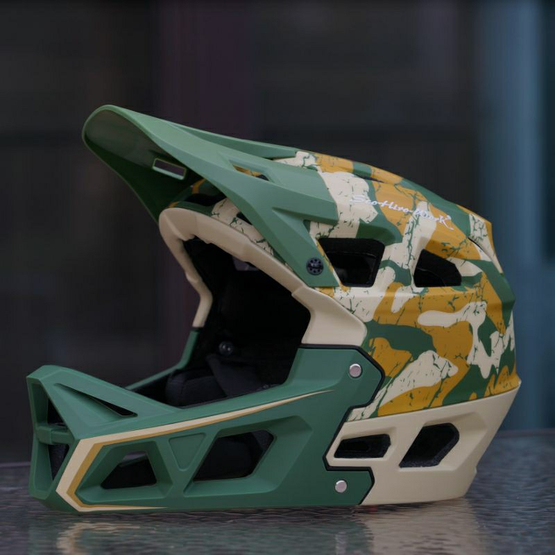 Helm Sepeda MTB Downhill Fullface Enduro BMX Trail Supermoto