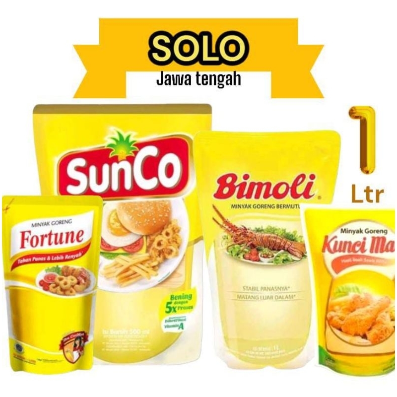 

(SOLO) MINYAK 1L sunco bimoli fortune kuncimas