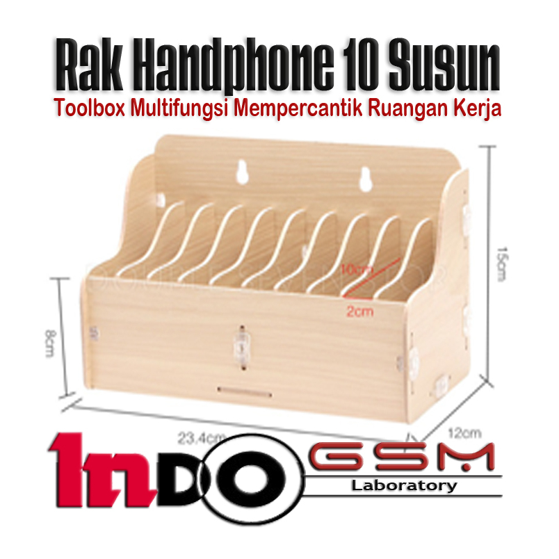 Rak Kayu Serbaguna Penyimpanan Sparepart Rak HP 10 Susun 12 Susun 24 Susun 36 Susun 48 Susun 60 Susu