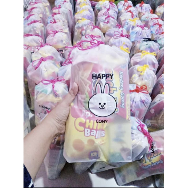 

POUCH BINGKISAN ulang tahun /Tas serut snack+souvenir/Paket ulang tahun