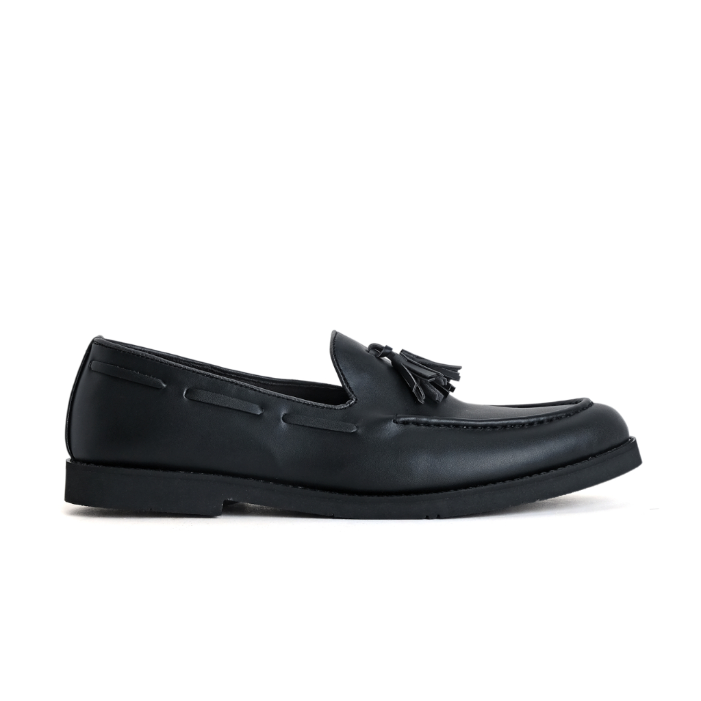 Jack Footwear  - Stanley  Black Sepatu Loafers Pria Formal Kantor Kerja Kuliah Kondangan