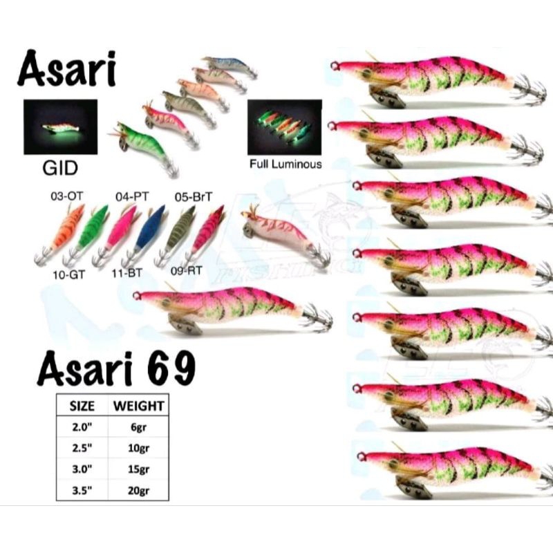 squid jig umpan cumi capela asari 69