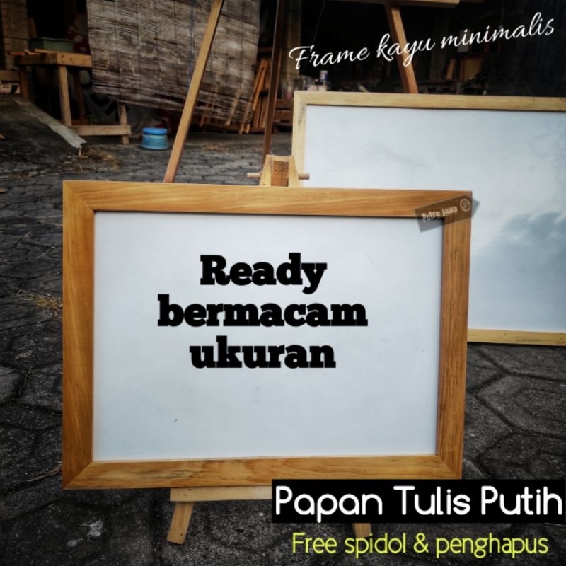 

Papan Tulis Putih / Whiteboard/ Papan Tulis Spidol Ukuran 30×40cm Gratis Penghapus & Spidol