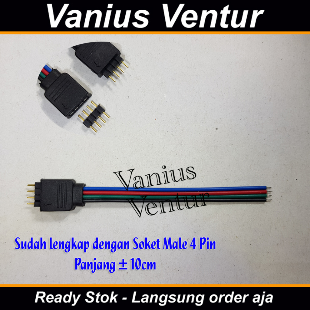 Kepala Kabel untuk LED Strip RGB + PIN
