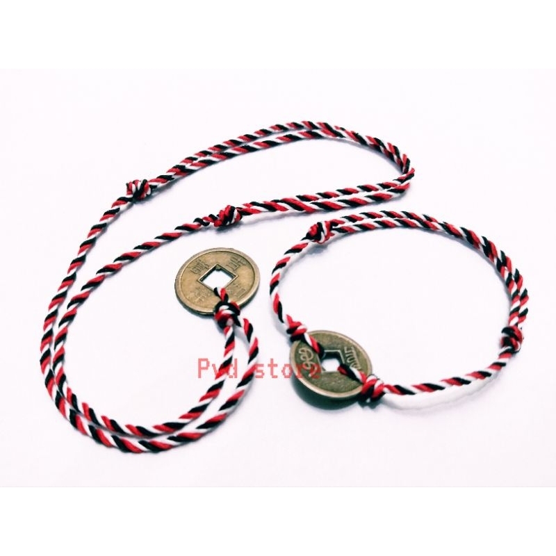 GELANG DAN KALUNG TRIDATU BALI LIONTIN MINIATUR KOIN CINA / SIMPEL BRACELET SUPER TINY STYLE MINIMAL