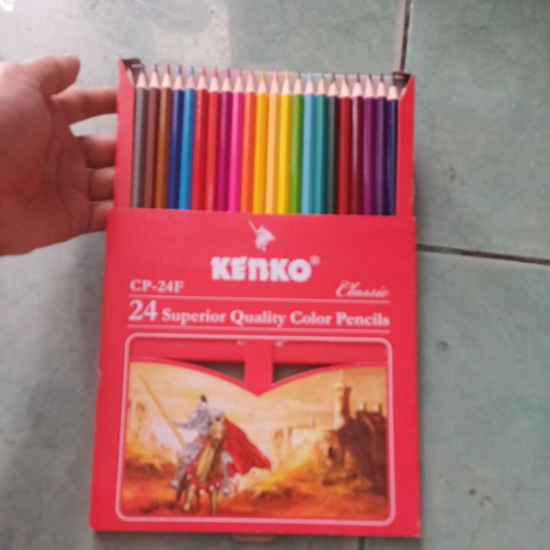 

[PANJANG]PENCIL WARNA KENKO ISI 24 CP-24F DARI KAYU ASLI CLASSIC