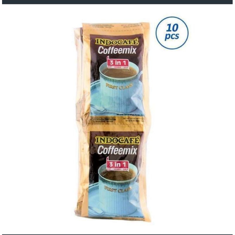 

indocafe coffe mix 3 in1 perenceng isi 10 sachet