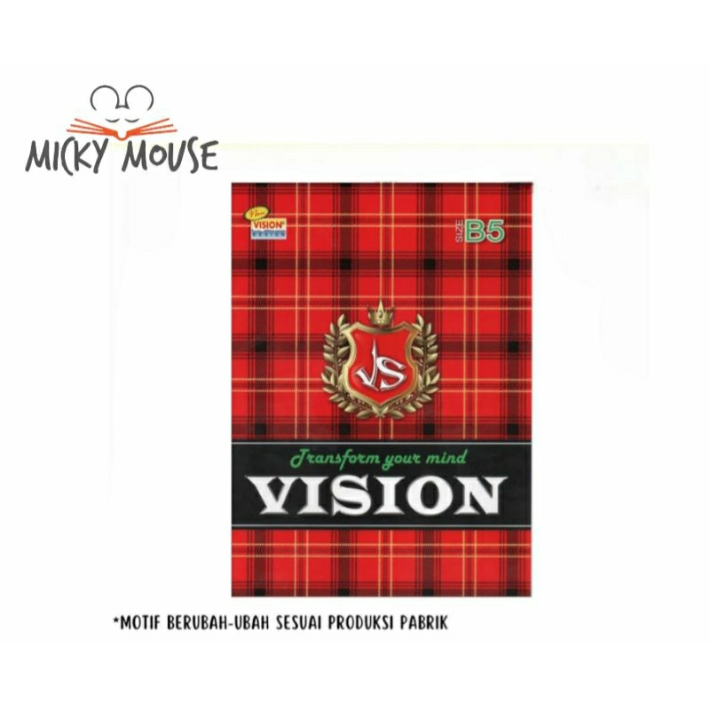 ( 1 buku ) Buku Tulis Vision Boxy / B5 isi 42 lembar