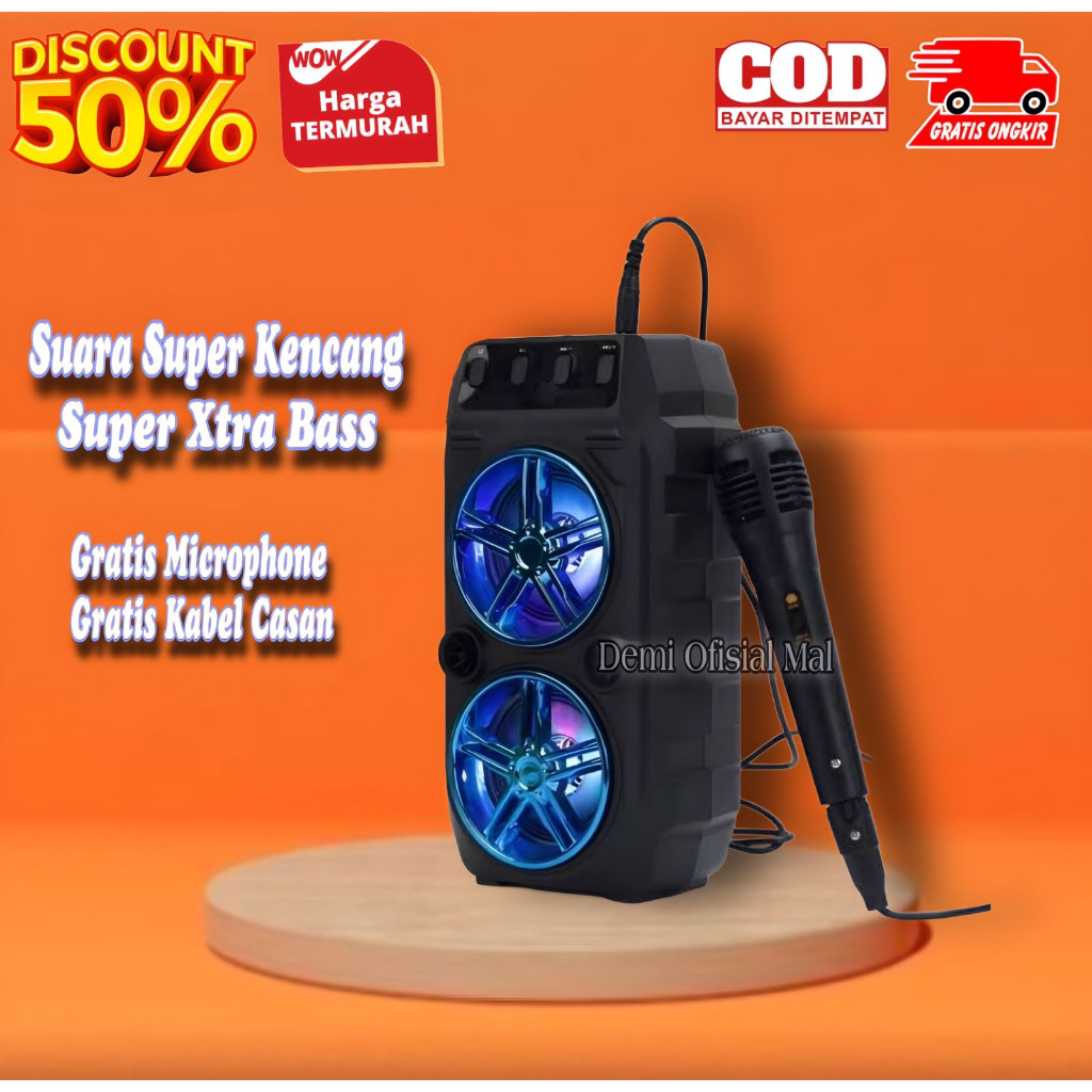 Speaker Bluetooth Karaoke Bonus Mic Xtra Bass Murah / Salon Aktif Karoke Blutooth Portable / SX-Y200