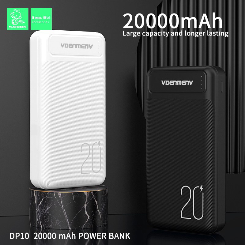 VDENMENV DP10 Powerbank 20000 mah 2.1A Type-c  2 usb fast charge