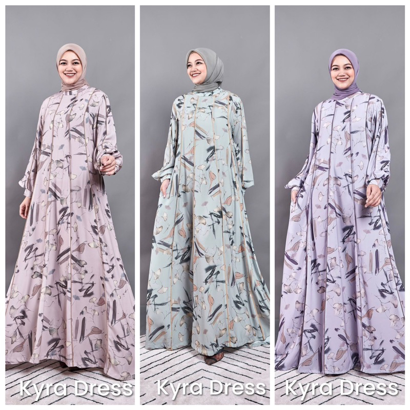 Kyra Dress / Gamis Marevi Original  Jumbo  Standar Cantik Mewah Nyaman