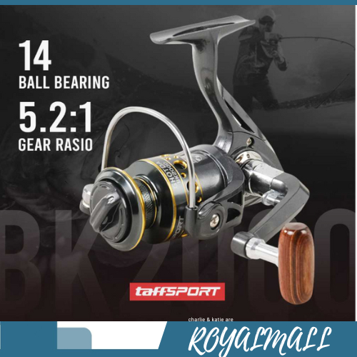 Reel Pancing Spinning Fishing 5.2:1 BB 14 - BK2000 / Reel Rel Rill Gulungan Katrol Alat Tarikan Panc