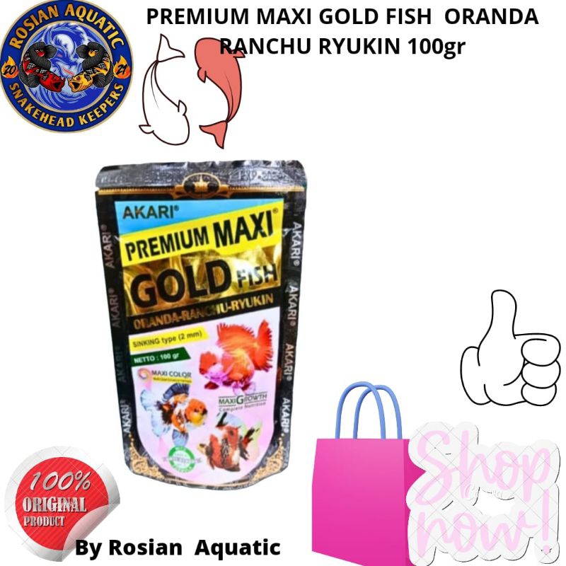 Makanan ikan GOLDFISH Oranda Gancu AKARI PREMIUM GOLD
